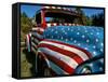 Old Ford Truck Painted with American Flag Pattern, Rockland, Maine, Usa-Bill Bachmann-Framed Stretched Canvas