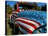 Old Ford Truck Painted with American Flag Pattern, Rockland, Maine, Usa-Bill Bachmann-Stretched Canvas