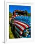 Old Ford Truck Painted with American Flag Pattern, Rockland, Maine, Usa-Bill Bachmann-Framed Photographic Print