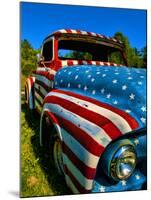 Old Ford Truck Painted with American Flag Pattern, Rockland, Maine, Usa-Bill Bachmann-Mounted Photographic Print
