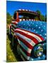 Old Ford Truck Painted with American Flag Pattern, Rockland, Maine, Usa-Bill Bachmann-Mounted Photographic Print