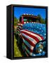 Old Ford Truck Painted with American Flag Pattern, Rockland, Maine, Usa-Bill Bachmann-Framed Stretched Canvas