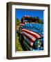 Old Ford Truck Painted with American Flag Pattern, Rockland, Maine, Usa-Bill Bachmann-Framed Photographic Print