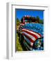 Old Ford Truck Painted with American Flag Pattern, Rockland, Maine, Usa-Bill Bachmann-Framed Photographic Print