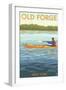 Old Forge, New York - Kayak Scene-Lantern Press-Framed Art Print