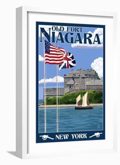 Old Fort Niagara, New York - Day Scene-Lantern Press-Framed Art Print
