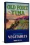 Old Fort Yuma Vegetable Label - Somerton, AZ-Lantern Press-Stretched Canvas
