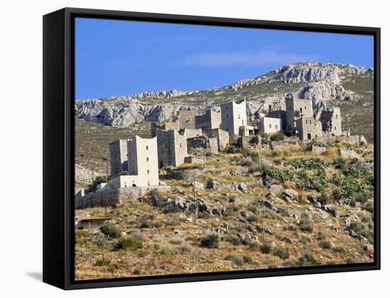 Old Fortified Village of Vathia, in the Lakonian Mani, Peloponnese, Greece, Europe-null-Framed Stretched Canvas