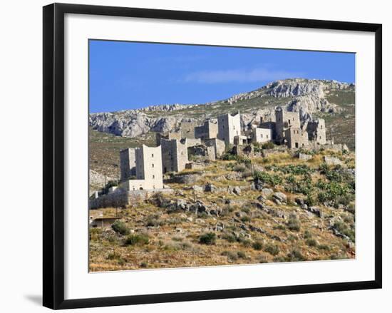 Old Fortified Village of Vathia, in the Lakonian Mani, Peloponnese, Greece, Europe-null-Framed Photographic Print