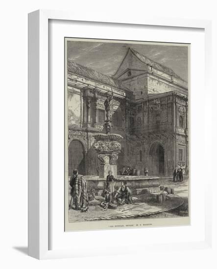 Old Fountain, Seville-null-Framed Giclee Print