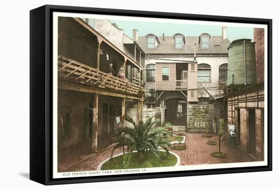 Old French Courtyard, New Orleans-null-Framed Stretched Canvas