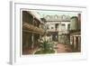 Old French Courtyard, New Orleans-null-Framed Art Print
