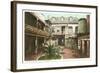 Old French Courtyard, New Orleans-null-Framed Art Print