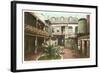 Old French Courtyard, New Orleans-null-Framed Art Print