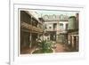 Old French Courtyard, New Orleans-null-Framed Art Print