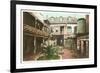 Old French Courtyard, New Orleans-null-Framed Art Print