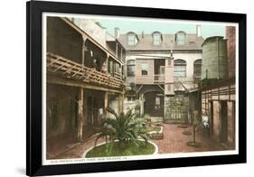 Old French Courtyard, New Orleans-null-Framed Art Print