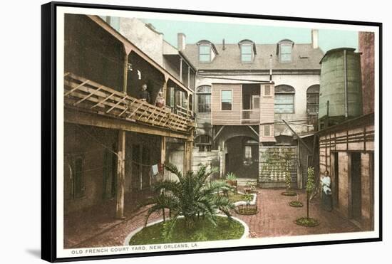 Old French Courtyard, New Orleans-null-Framed Stretched Canvas