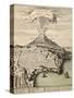 Old French Engraved Illustration Showing The City Of Catania, Sicily, At The Foot Of Mount Etna-marzolino-Stretched Canvas
