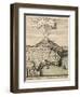 Old French Engraved Illustration Showing The City Of Catania, Sicily, At The Foot Of Mount Etna-marzolino-Framed Art Print