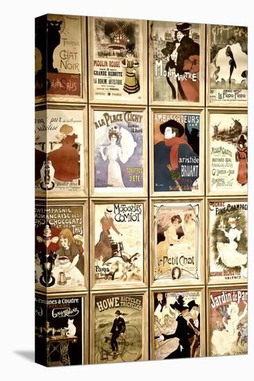 Old French Postcards - Gallery - Montmartre - Paris - France-Philippe Hugonnard-Stretched Canvas