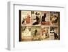 Old French Postcards - Gallery - Montmartre - Paris - France-Philippe Hugonnard-Framed Photographic Print