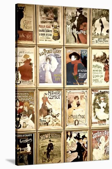 Old French Postcards - Gallery - Montmartre - Paris - France-Philippe Hugonnard-Stretched Canvas