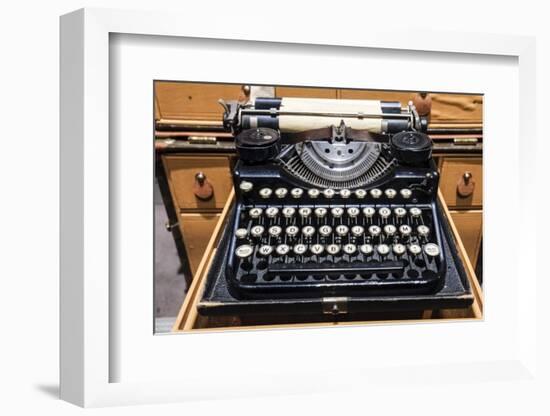 Old French typewriter.-Julien McRoberts-Framed Photographic Print