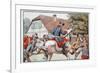 Old Fritz and the Potsdam School Youth (Colour Litho)-Richard Knoetel-Framed Giclee Print