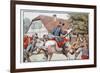 Old Fritz and the Potsdam School Youth (Colour Litho)-Richard Knoetel-Framed Giclee Print