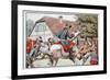 Old Fritz and the Potsdam School Youth (Colour Litho)-Richard Knoetel-Framed Giclee Print