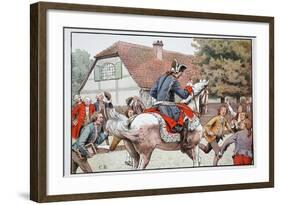 Old Fritz and the Potsdam School Youth (Colour Litho)-Richard Knoetel-Framed Giclee Print