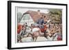 Old Fritz and the Potsdam School Youth (Colour Litho)-Richard Knoetel-Framed Giclee Print