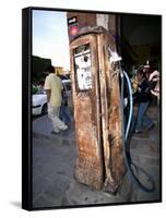 Old Fuel Pump Along a Street, San Francisco Street, San Miguel De Allende, Guanajuato, Mexico-null-Framed Stretched Canvas