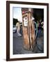 Old Fuel Pump Along a Street, San Francisco Street, San Miguel De Allende, Guanajuato, Mexico-null-Framed Photographic Print