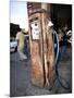 Old Fuel Pump Along a Street, San Francisco Street, San Miguel De Allende, Guanajuato, Mexico-null-Mounted Photographic Print