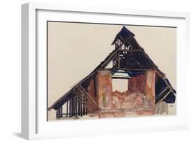 Old Gable, 1913-Egon Schiele-Framed Giclee Print