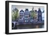 Old Gabled Houses Line the Keizersgracht Canal at Dusk, Amsterdam, Netherlands, Europe-Amanda Hall-Framed Photographic Print