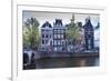 Old Gabled Houses Line the Keizersgracht Canal at Dusk, Amsterdam, Netherlands, Europe-Amanda Hall-Framed Photographic Print