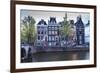 Old Gabled Houses Line the Keizersgracht Canal at Dusk, Amsterdam, Netherlands, Europe-Amanda Hall-Framed Photographic Print