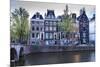 Old Gabled Houses Line the Keizersgracht Canal at Dusk, Amsterdam, Netherlands, Europe-Amanda Hall-Mounted Photographic Print