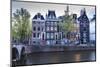 Old Gabled Houses Line the Keizersgracht Canal at Dusk, Amsterdam, Netherlands, Europe-Amanda Hall-Mounted Photographic Print