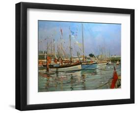 Old Gaffers, Yarmouth, Isle of Wight, 2011-Jennifer Wright-Framed Giclee Print