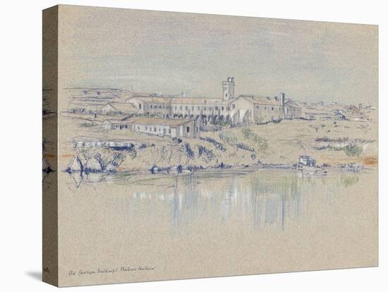 Old Garrison Buildings, Mahon Harbour-Michael Broadbent-Stretched Canvas