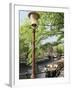 Old Gas Lamp Post and Bicycles on a Bridge over a Canal in Amsterdam, the Netherlands-Miva Stock-Framed Premium Photographic Print