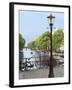 Old Gas Lamp Post and Bicycles on a Bridge over a Canal in Amsterdam, the Netherlands-Miva Stock-Framed Premium Photographic Print