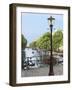 Old Gas Lamp Post and Bicycles on a Bridge over a Canal in Amsterdam, the Netherlands-Miva Stock-Framed Photographic Print