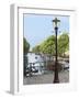 Old Gas Lamp Post and Bicycles on a Bridge over a Canal in Amsterdam, the Netherlands-Miva Stock-Framed Photographic Print