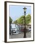 Old Gas Lamp Post and Bicycles on a Bridge over a Canal in Amsterdam, the Netherlands-Miva Stock-Framed Photographic Print