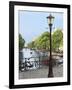 Old Gas Lamp Post and Bicycles on a Bridge over a Canal in Amsterdam, the Netherlands-Miva Stock-Framed Photographic Print